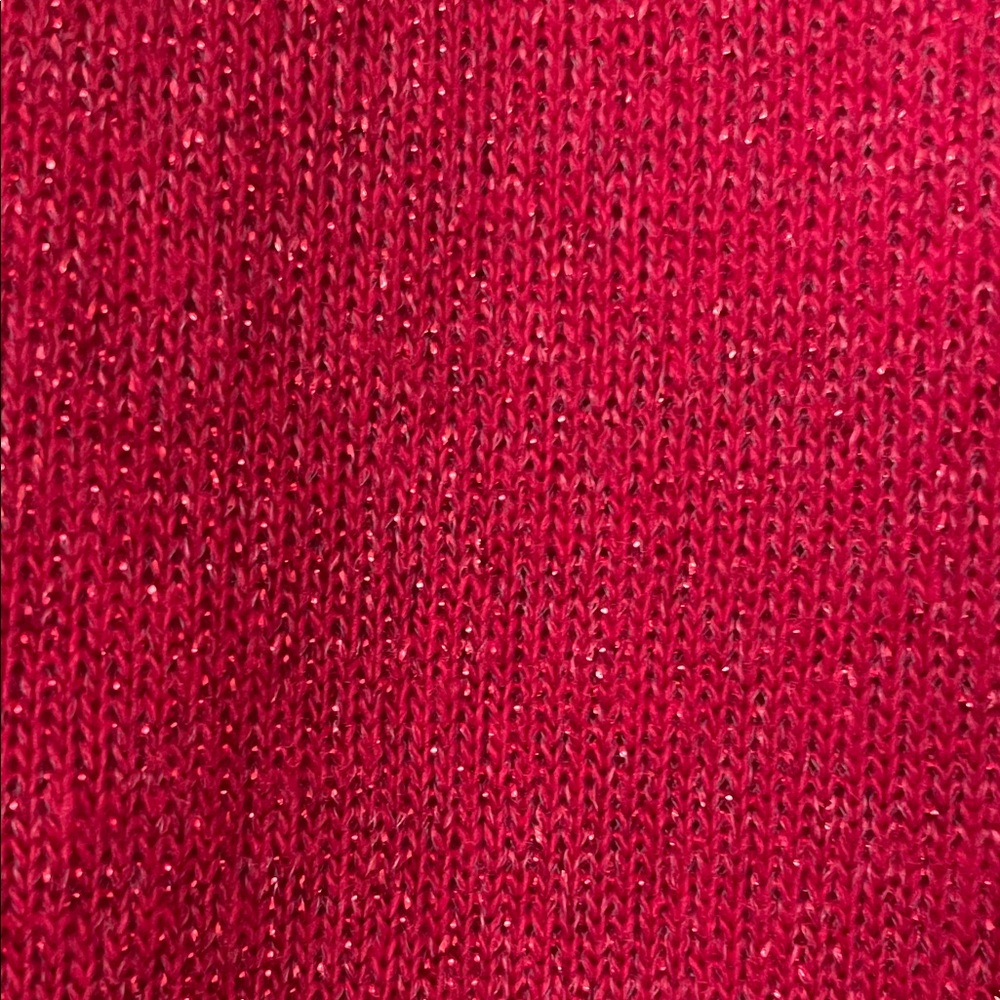 Red V-Neck Sweater - Picture 4 of 4